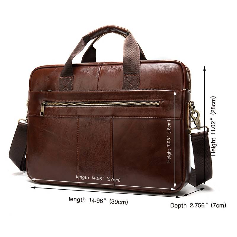 Oliver Genuine Leather Laptop Briefcase - Luxurious Realm