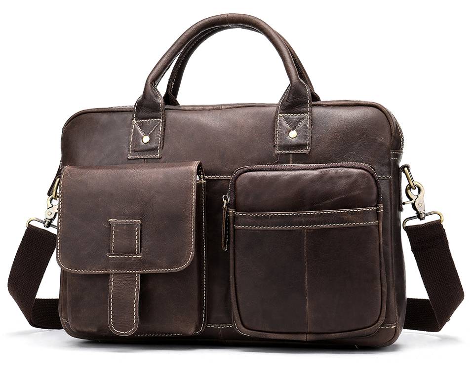 Bahati Men's Classic Leather Laptop Briefcase - Luxurious Realm