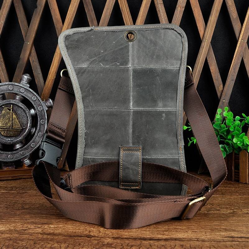 Norbinus Motorcycle Men Waist Bag Belt Fanny Packs Genuine Leather Thigh Drop Leg Bag Male Shoulder Messenger Bag Hip Hook Pouch