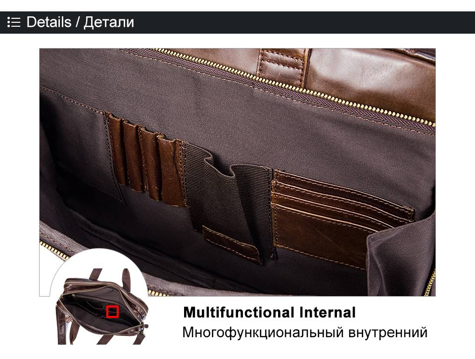 WESTAL Men's Briefcase Men's Leather Bag Men Genuine Leather Zip Messenger Bag Man Leather Laptop Bag for Men Computer Bags 9207