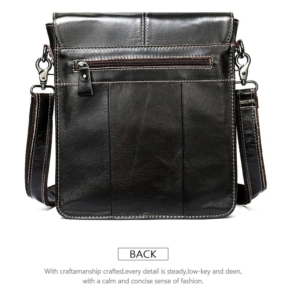 WESTAL men's bags genuine leather shouler bag for men messenger bag men's crossbody handbag men's shoulder bag flap zipper bags