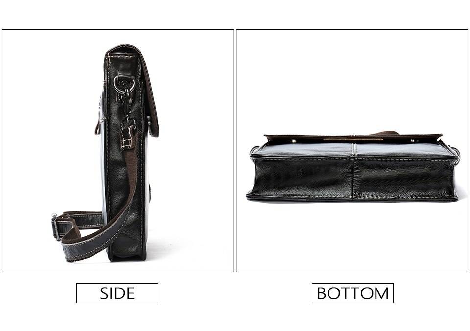 WESTAL men's bags genuine leather shouler bag for men messenger bag men's crossbody handbag men's shoulder bag flap zipper bags