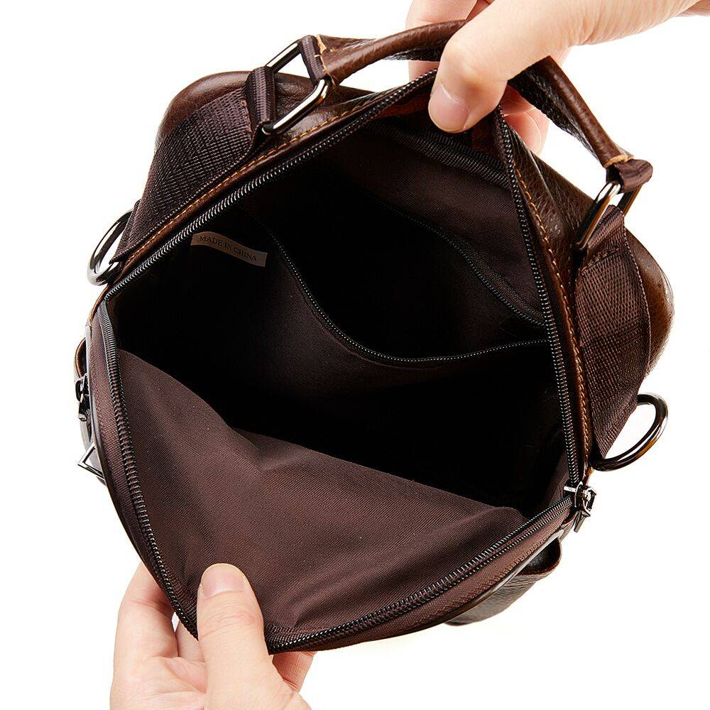 Men's Natural Leather Handbag For Tablet Male Genuine Leather Shoulder Bag Small Men Travel Messenger Crossbody Bags Tote