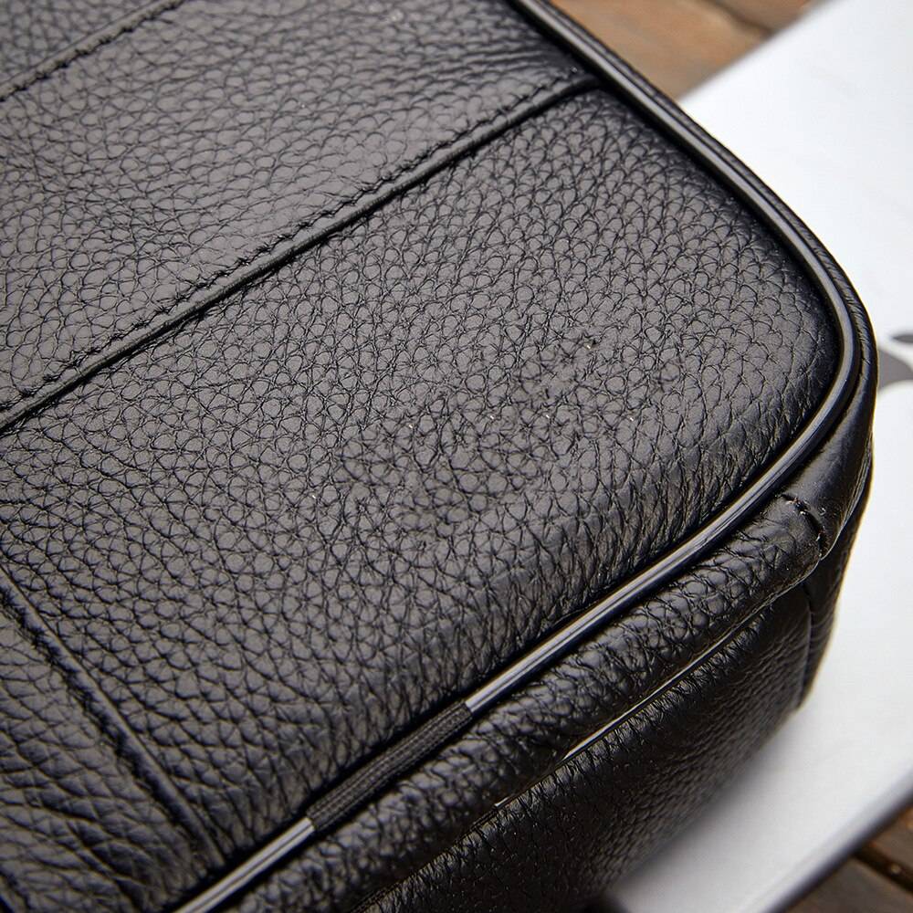Men's Natural Leather Handbag For Tablet Male Genuine Leather Shoulder Bag Small Men Travel Messenger Crossbody Bags Tote