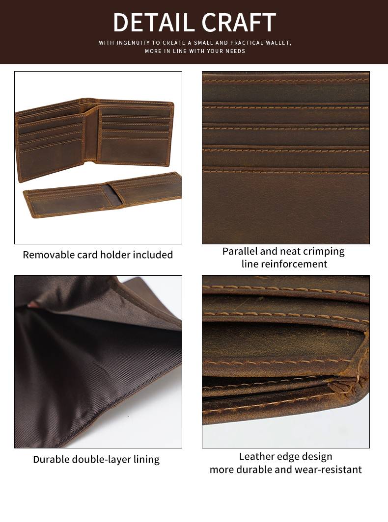 Vintage Men Genuine Leather Wallet Short Multi Function Money Clip Large Capacity Wallet for Men Credit Cardholders Purses Men