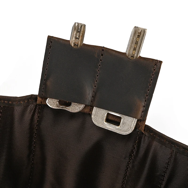 Newest Designer wallet men luxury men genuine leather wallet card holder short purse leather wallet with iron chain trifold