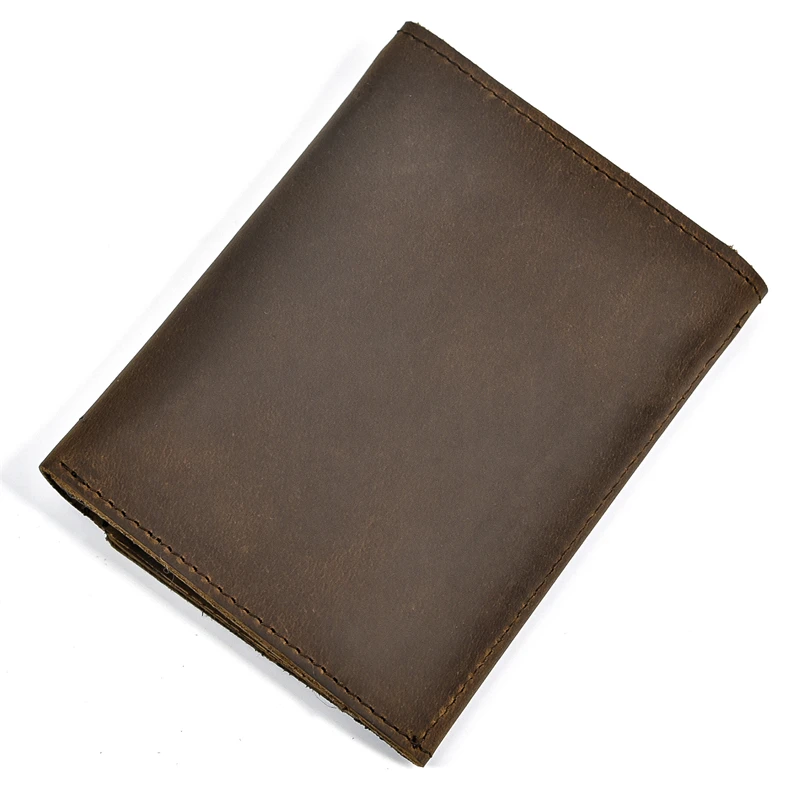 Newest Designer wallet men luxury men genuine leather wallet card holder short purse leather wallet with iron chain trifold